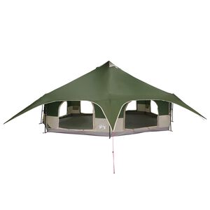 vidaXL Tente familiale 18 personne Vert