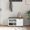 vidaXL Banc d'entr&eacute;e avec coussin Uni Blanc 80 x 38 x 46 cm