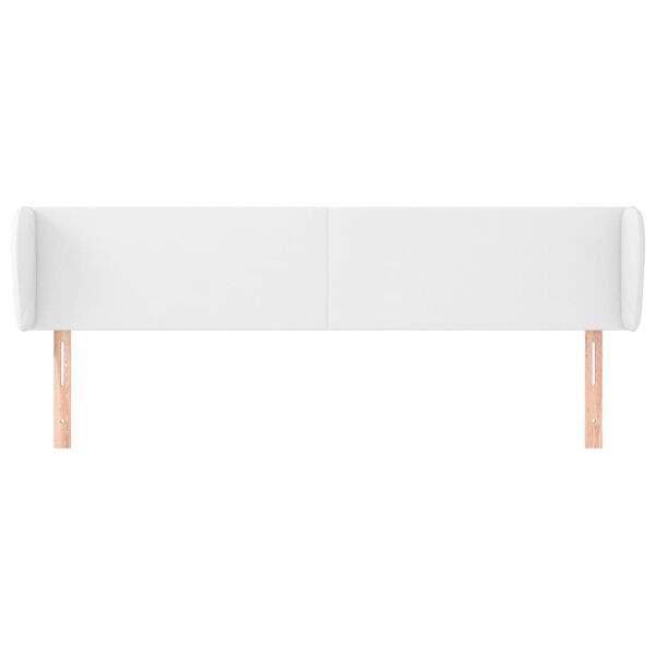 vidaXL T&ecirc;te de lit avec oreilles Blanc 163x23x78/88 cm Similicuir