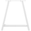 vidaXL Pieds de table &agrave; manger en forme de A 2 pi&egrave;ces Blanc 80 x (72-73) cm Acier