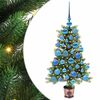 vidaXL Sapin de No&euml;l avec 150 LED avec support Vert 90 cm PE
