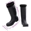 vidaXL Bottes de pluie avec chaussettes amovibles noir taille 43 PVC