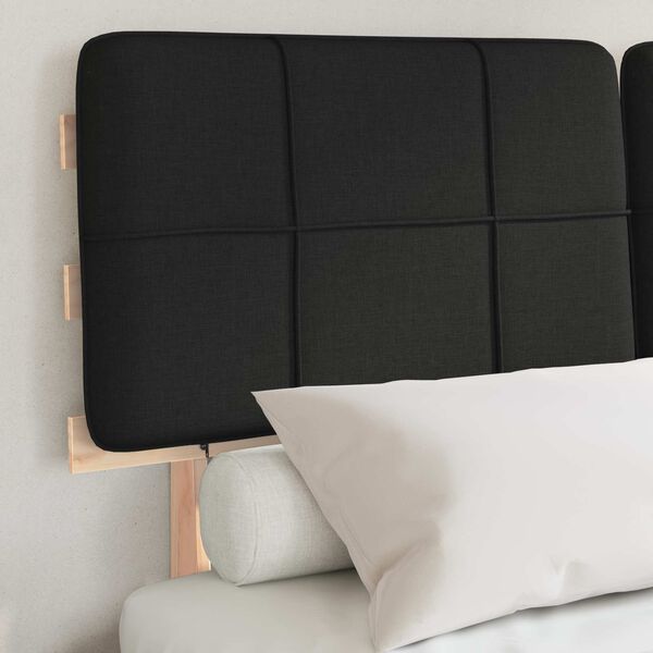 vidaXL Cadre de lit avec t&ecirc;te de lit rembourr&eacute;e Noir 120 x 190 cm