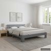 vidaXL Cadre de lit sans matelas gris 160x200 cm bois de pin massif