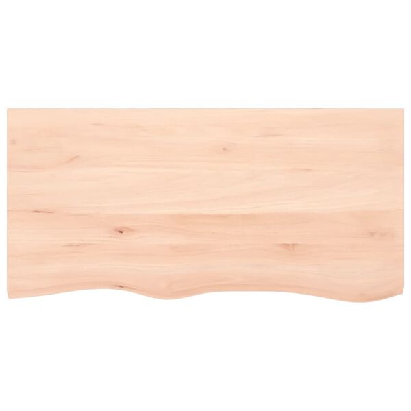 vidaXL Dessus de table 100x50x(2-4) cm bois de ch&ecirc;ne massif non trait&eacute;