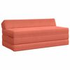 vidaXL Canap&eacute;-lit pliable Rouge orange 120 x 60 x 49 cm Tissu