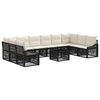 vidaXL Ensemble de canap&eacute; de jardin 11 pc Noir polyrotin