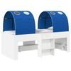 vidaXL Lit Haut pour Enfants avec Tunnel 3 pc Blanc et bleu