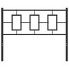 vidaXL T&ecirc;te de lit de remplacement m&eacute;tal noir 107 cm