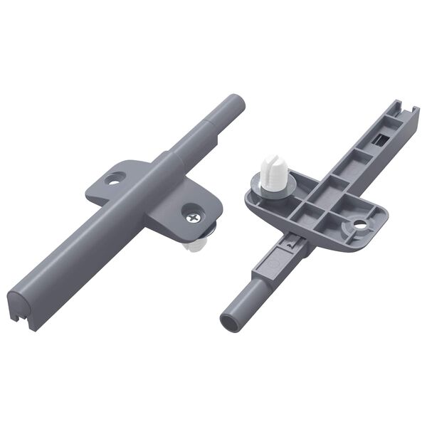 vidaXL Amortisseur &agrave; fermeture douce 2 pcs Gris 125 x 47 x 15 mm PP