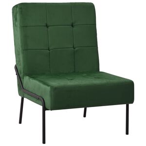 vidaXL Chaise de relaxation 65x79x87 cm Vert fonc&eacute; Velours