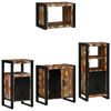 vidaXL Ensemble de mobilier de salle de bain 4 pc Multicolore et noir