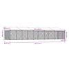 vidaXL Cage pour chien avec toit et porte gris 10x2x2m acier galvanis&eacute;