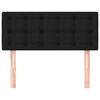 vidaXL T&ecirc;te de lit Noir 90x5x78/88 cm Tissu