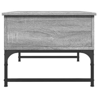 vidaXL Table basse sonoma gris 70x50x40 cm bois d'ingénierie et métal