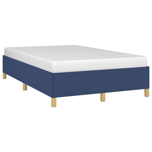 vidaXL Cadre de lit sans matelas bleu 120x190 cm tissu