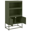 vidaXL Buffet haut vert olive 68,5x38,5x123,5 cm acier