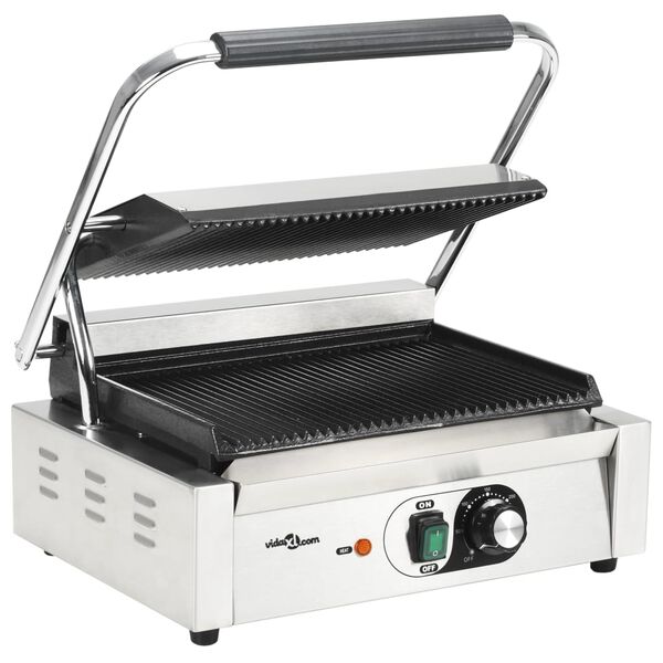 vidaXL Grill rainur&eacute; pour panini 2200 W 43x30,5x20 cm