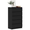 vidaXL Commode Noir 60x36x103 cm Bois d'ing&eacute;nierie