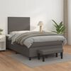 vidaXL Sommier &agrave; lattes de lit avec matelas gris 120x190 cm similicuir