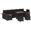 vidaXL Ensemble de canap&eacute; de jardin 10 pc Noir polyrotin