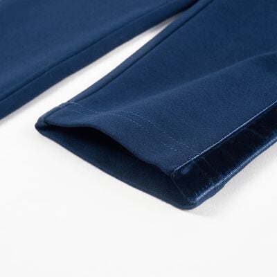 Pantalons pour enfants avec bordures noires bleu marine 140