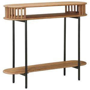 vidaXL Table d'appoint faite main Brun Teck 90 x 30 x 75 cm
