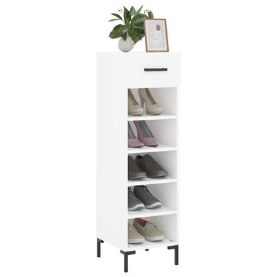 vidaXL Armoire à chaussures blanc 30x35x105 cm bois d'ingénierie