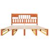 vidaXL Lit biblioth&egrave;que sans matelas cire marron 200x200 cm pin massif