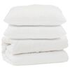 vidaXL Couette avec oreiller 3 pcs Blanc Microfibre