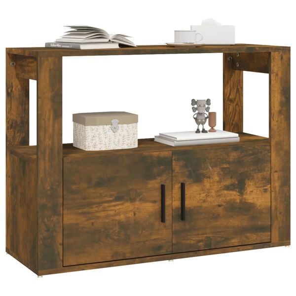vidaXL Buffet Chêne fumé 80x30x60 cm Bois d'ingénierie