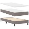 vidaXL Lit &agrave; ressorts avec matelas Taupe 200 x 100 cm Polyester