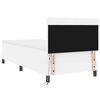 vidaXL Lit &agrave; ressorts avec matelas Blanc 90 x 200 cm Simili cuir