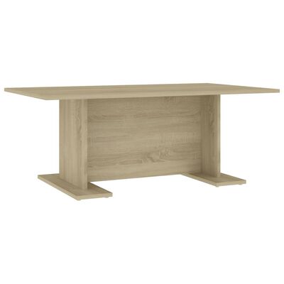 vidaXL Table basse blanc chêne sonoma 103,5x60x40 cm bois d'ingénierie