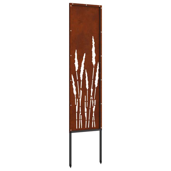 vidaXL &Eacute;cran de confidentialit&eacute; de jardin Fretwork Rouill&eacute; 32 x 140 cm