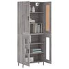 vidaXL Buffet haut Sonoma gris 69,5x34x180 cm Bois d'ing&eacute;nierie