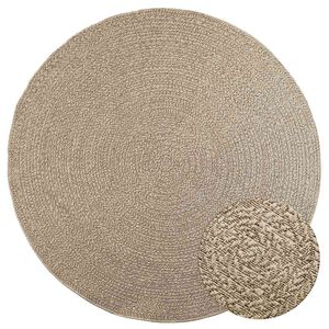 vidaXL Tapis ZIZUR beige &Oslash; 200cm aspect de jute int&eacute;rieur et ext&eacute;rieur