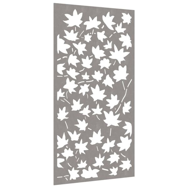 vidaXL Décoration murale jardin 105x55 cm acier corten design feuille