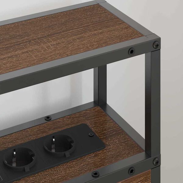 vidaXL T&ecirc;te de lit de rangement Ch&ecirc;ne marron 75 cm Bois d'ing&eacute;nierie