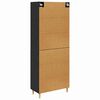 vidaXL Haut Armoire Chêne noir 69,5 x 34 x 180 cm Bois d'ingénierie