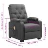 vidaXL Fauteuil de massage inclinable Gris clair Tissu