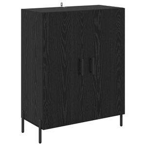 vidaXL Buffet Ch&ecirc;ne noir 69,5 x 34 x 90 cm Bois d'ing&eacute;nierie
