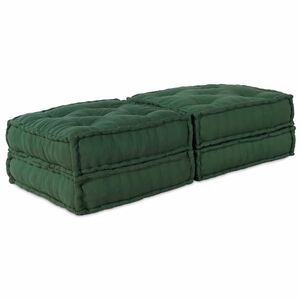vidaXL Unit&eacute; de canap&eacute; modulaire 2 pcs Vert 140 x 70 x 36 cm Tissu