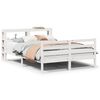 vidaXL Cadre de lit avec t&ecirc;te de lit sans matelas blanc 150x200 cm