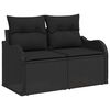 vidaXL Ensemble de canap&eacute; de jardin avec coussin 13 pcs Noir