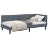 vidaXL Cadre de lit d'angle Gris fonc&eacute; 90 cm x 200 cm Velours
