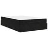 vidaXL Cadre de lit avec matelas 2 pcs Noir Velours