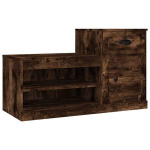 vidaXL Armoire &agrave; chaussures ch&ecirc;ne fum&eacute; 100x42x60 cm bois d'ing&eacute;nierie