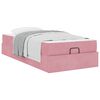 vidaXL Cadre de lit avec matelas avec matelas 2 pcs Rose Velours