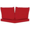 vidaXL Canap&eacute; palette de jardin 3 places et coussins rouge Pin&egrave;de
